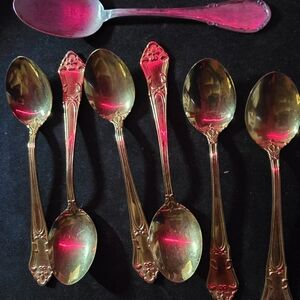Vintage Gold-Toned Spoon Set